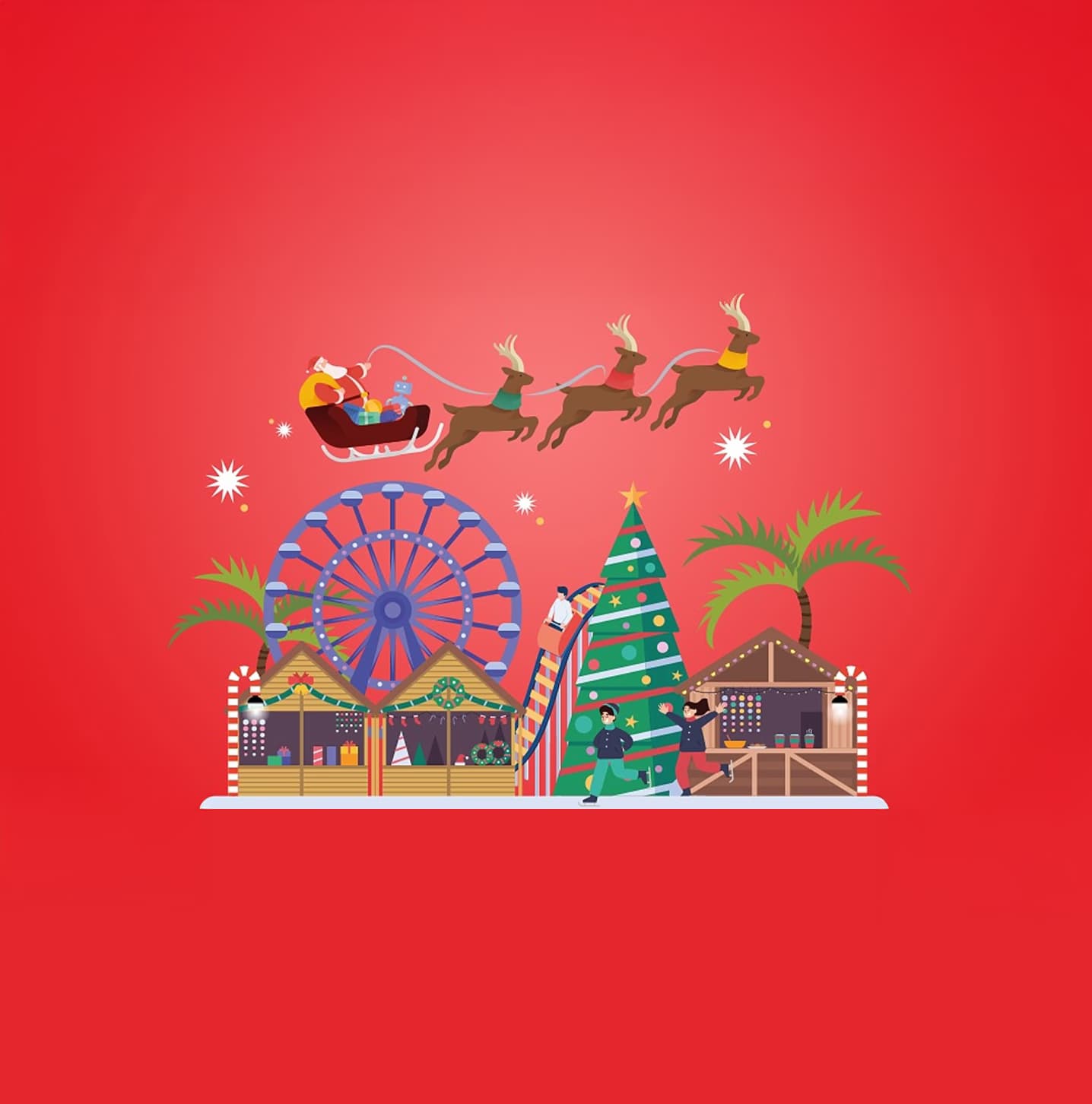NAVILAN Christmas Market Illustration